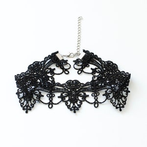 Black or White Lace Choker-gothic Necklace-victorian Bridal - Etsy