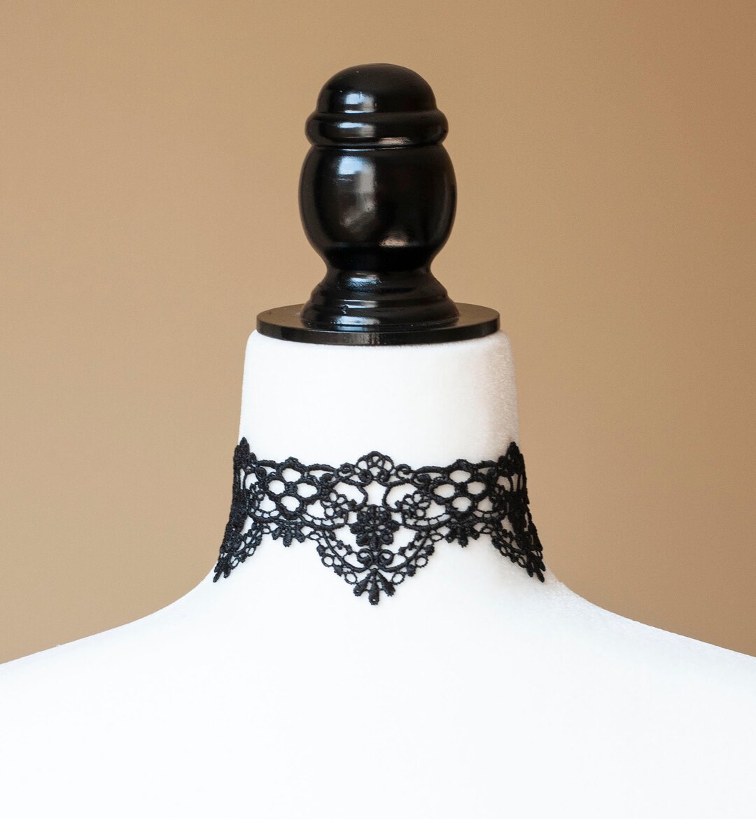 Black Lace Gothic Choker - Victorian Necklace - Adjustable Lace Jewelry ...