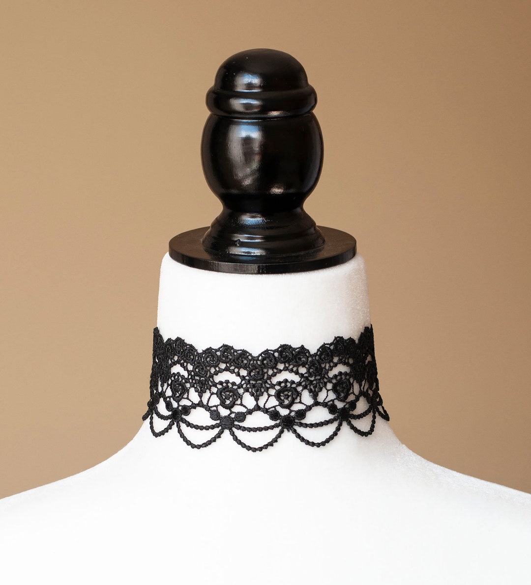 Victorian Gothic Black Lace Choker Necklace - Elegant Vintage Style ...