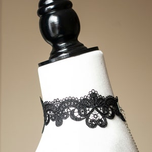 Black Lace Choker - Victorian Gothic Necklace image 8