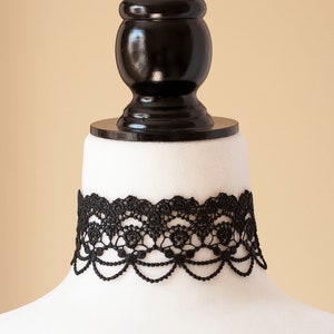 Victorian Gothic Black Lace Choker Necklace - Elegant Vintage Style ...