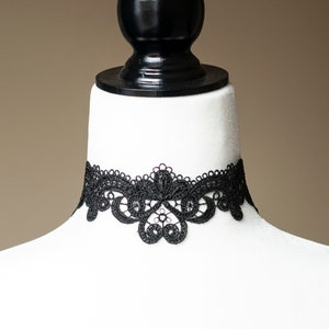 Black Lace Choker - Victorian Gothic Necklace image 5