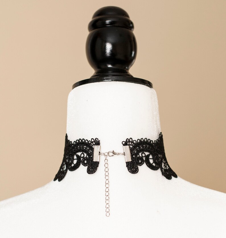 Black Lace Choker - Victorian Gothic Necklace image 4