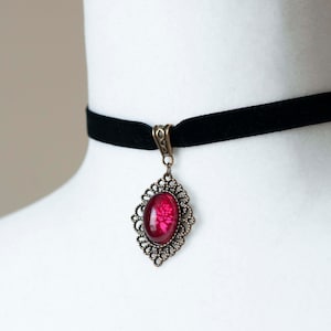 Vampire Velvet Choker with Stone main image 1