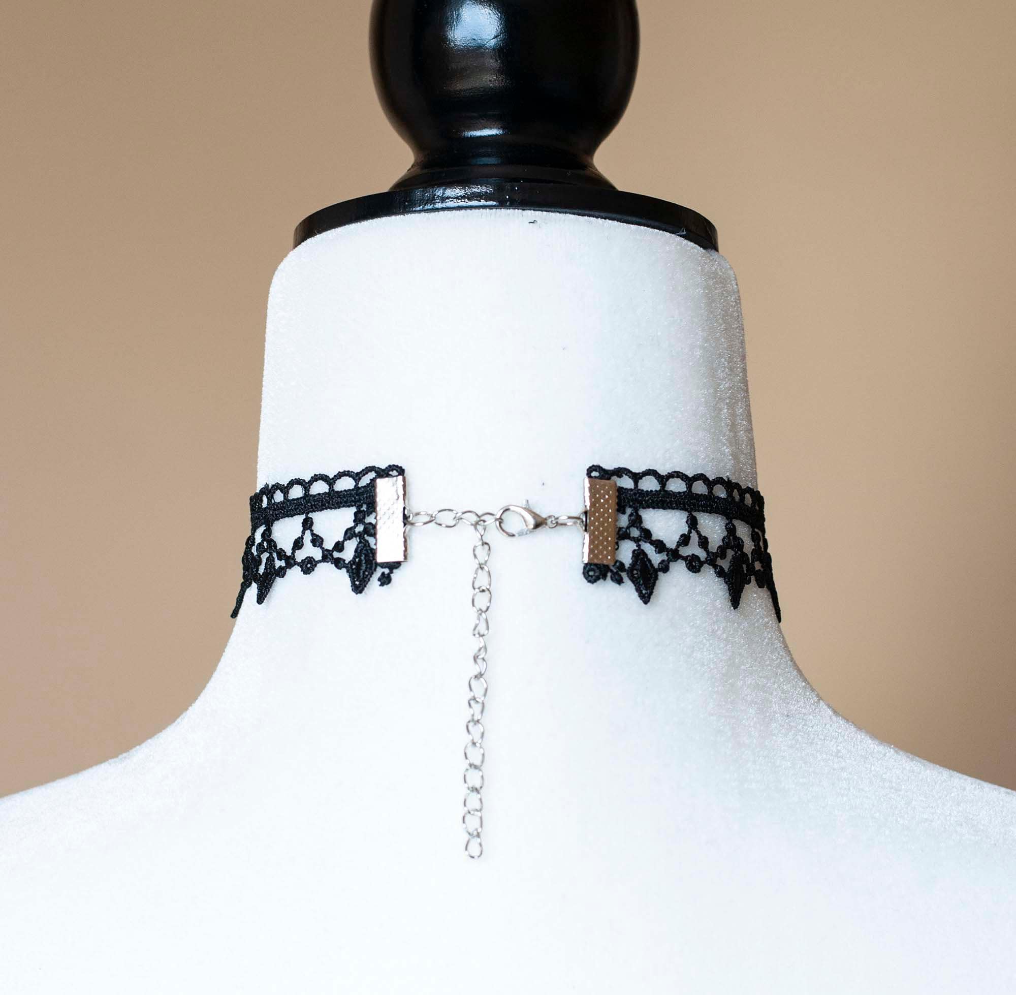Black Lace Choker - Gothic Victorian Vampire Collar Necklace - Etsy