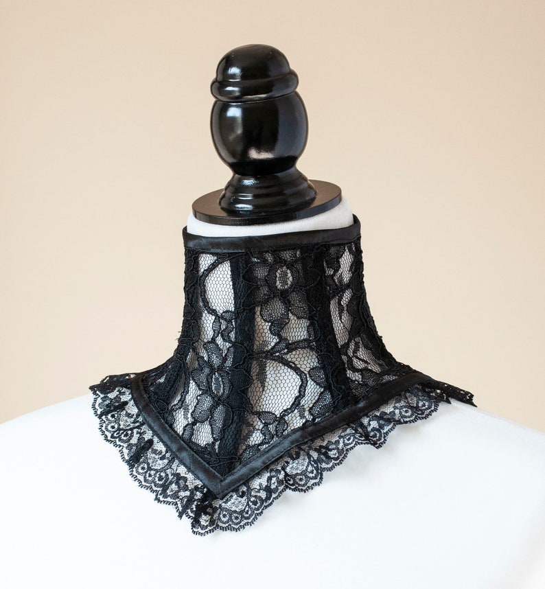 Black Lace Neck Corset/Choker/Posture collar-Victorian/Gothic image 2