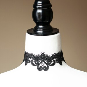 Black Lace Choker - Victorian Gothic Necklace image 7