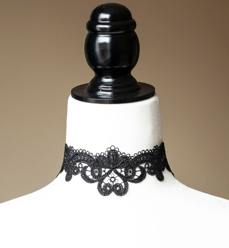 Black Lace Choker - Victorian Gothic Necklace image 7