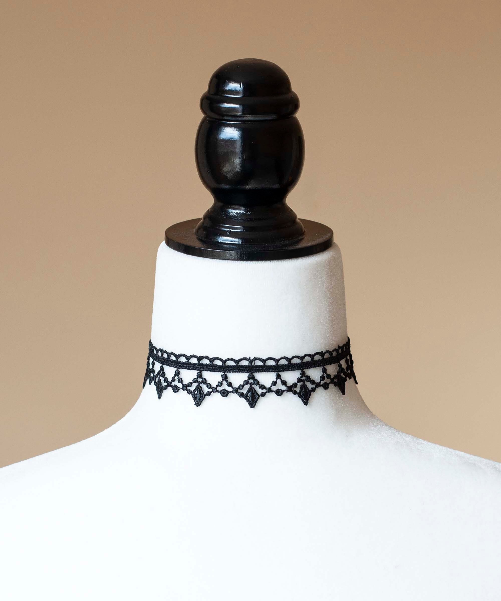 Black Lace Choker - Gothic Victorian Vampire Collar Necklace - Etsy