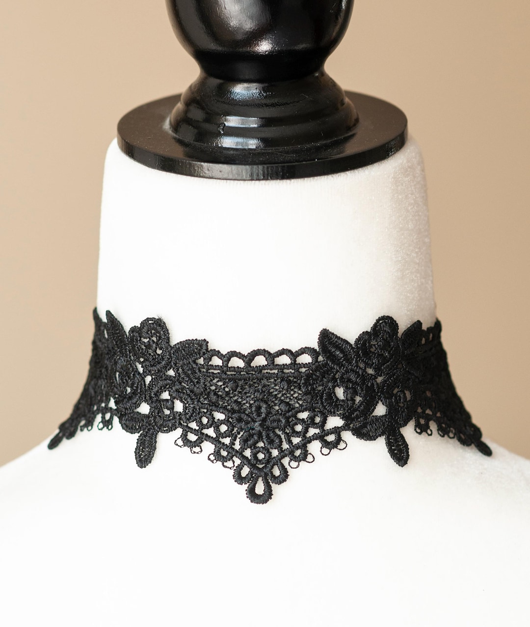 Black Lace Choker Necklace - Gothic Victorian Collar for Weddings and ...