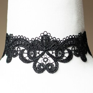 Black Lace Choker - Victorian Gothic Necklace image 6