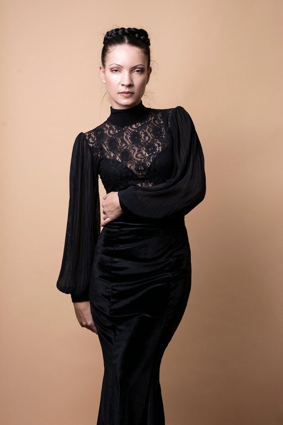 lace chiffon blouse