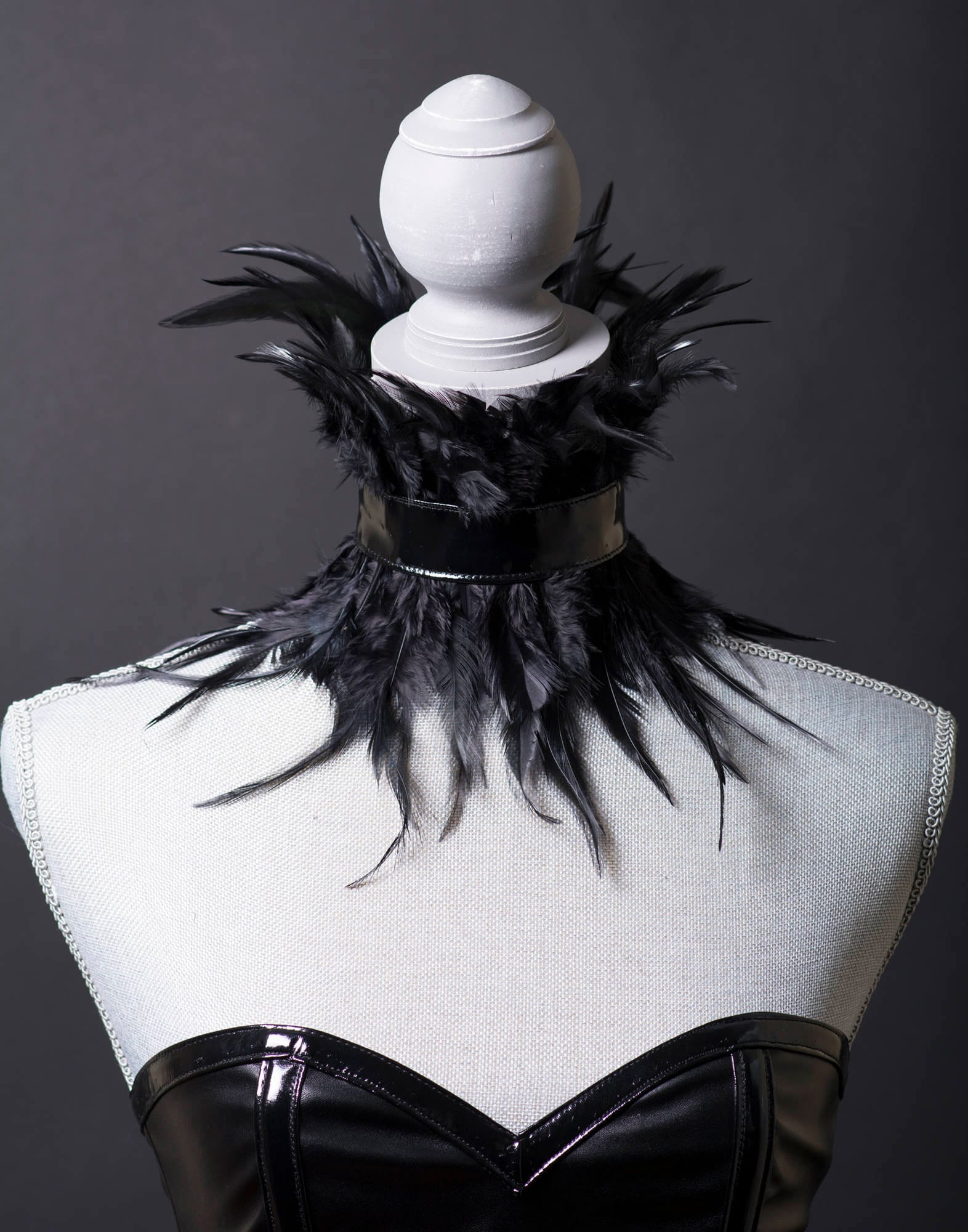 Black Feather Neck Piece/Choker/Collar Etsy