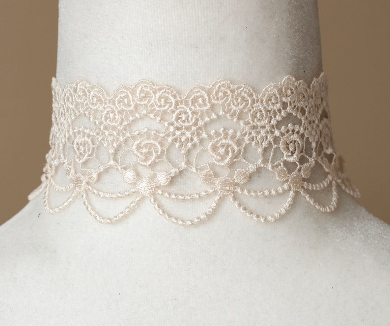 Cream Lace choker-Victorian Necklace-Bridal Jewelry-Wedding Accessories image 4