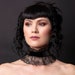 Black PVC & Lace Choker-Kitten play collar 