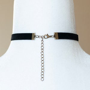Elegant Black Velvet Choker With Black Agate Pendant - Gothic, Boho ...
