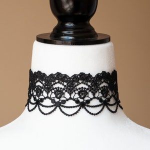 Victorian Gothic Black Lace Choker Necklace - Elegant Vintage Style ...