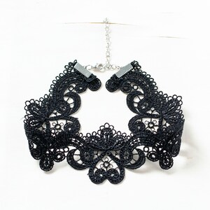 Black Lace Choker - Victorian Gothic Necklace image 9