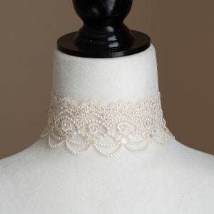 Cream Lace choker-Victorian Necklace-Bridal Jewelry-Wedding Accessories image 3