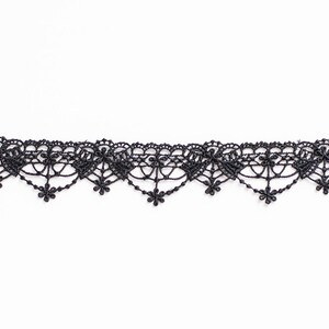 Black Lace choker with Bows-Victorian Necklace-Gothic Choker image 7