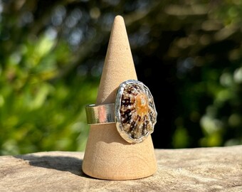 Limpet Shell Recycled Sterling Silver Ring Adjustable