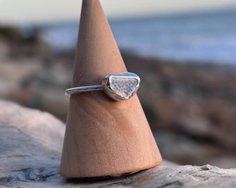 Blue Sea Pottery Recycled Sterling Silver Ring