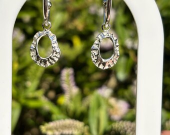 Limpet Hoop Earrings made with Recycled Sterling Silver