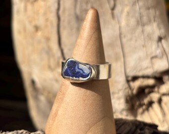 Blue Sea Pottery Recycled Sterling Silver Ring