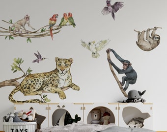 Jungle Animals Wall Decals, Kids Room Decor
