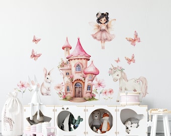 Fairy Wall Decals, pink faries wall stickers