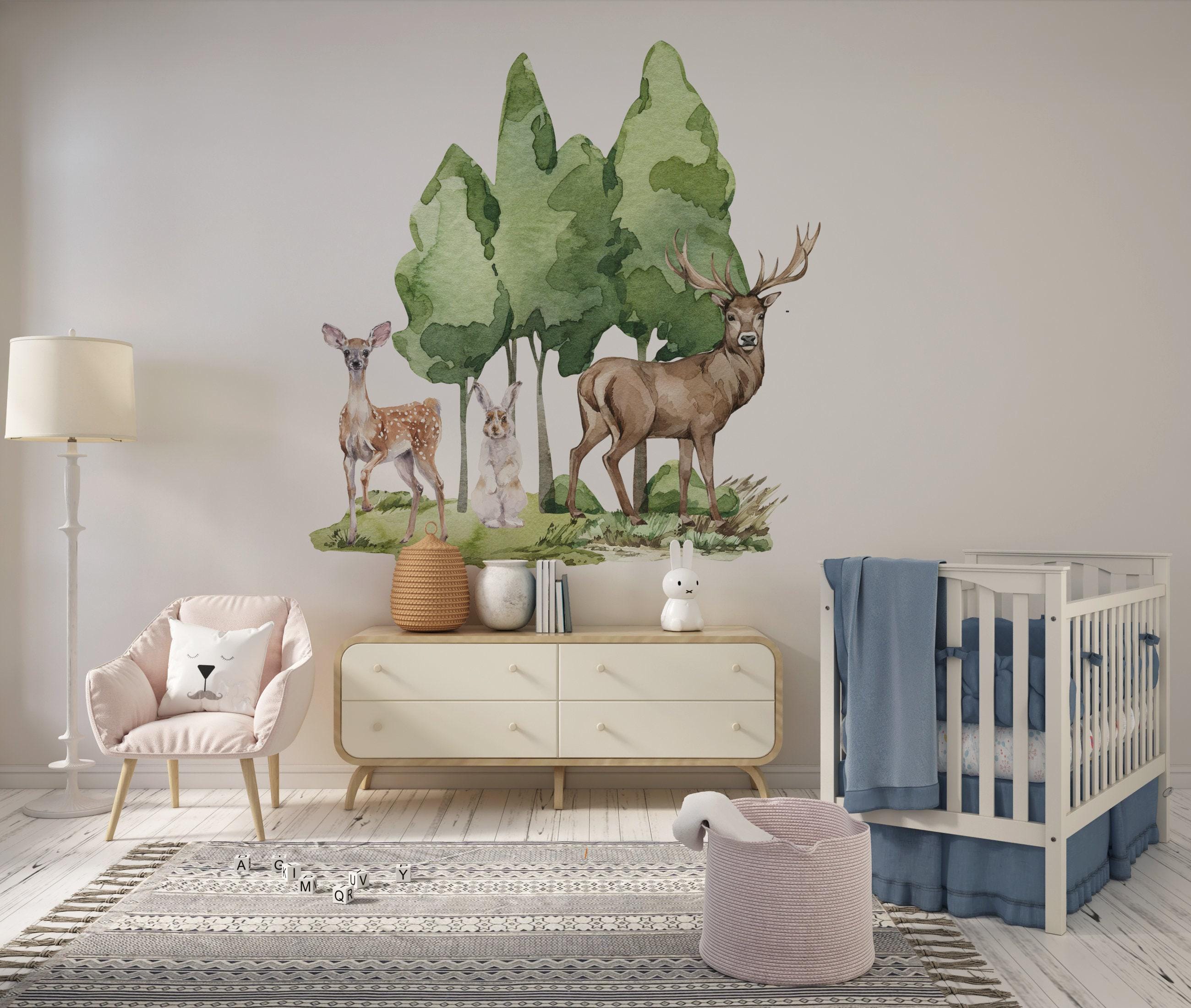 Woodland Animals Wall Decals | Forest Nursery Decor - Etsy