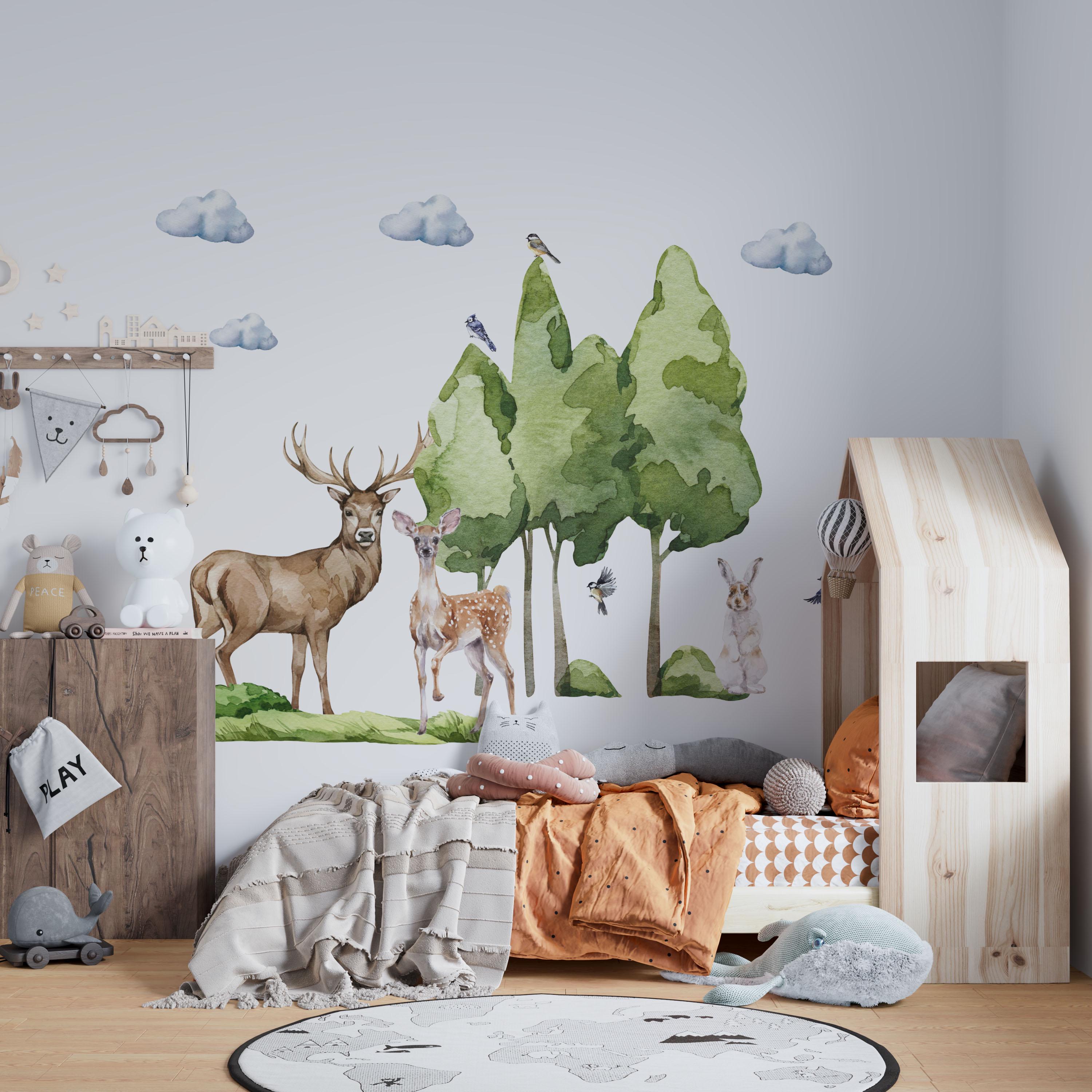Woodland Animals Wall Decals | Forest Nursery Decor - Etsy