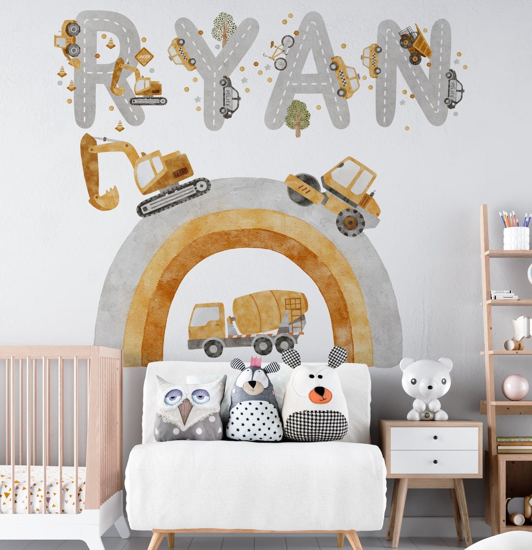 Name Wall Decals for Nursery Room Boys Room Decor Personalisation - Etsy