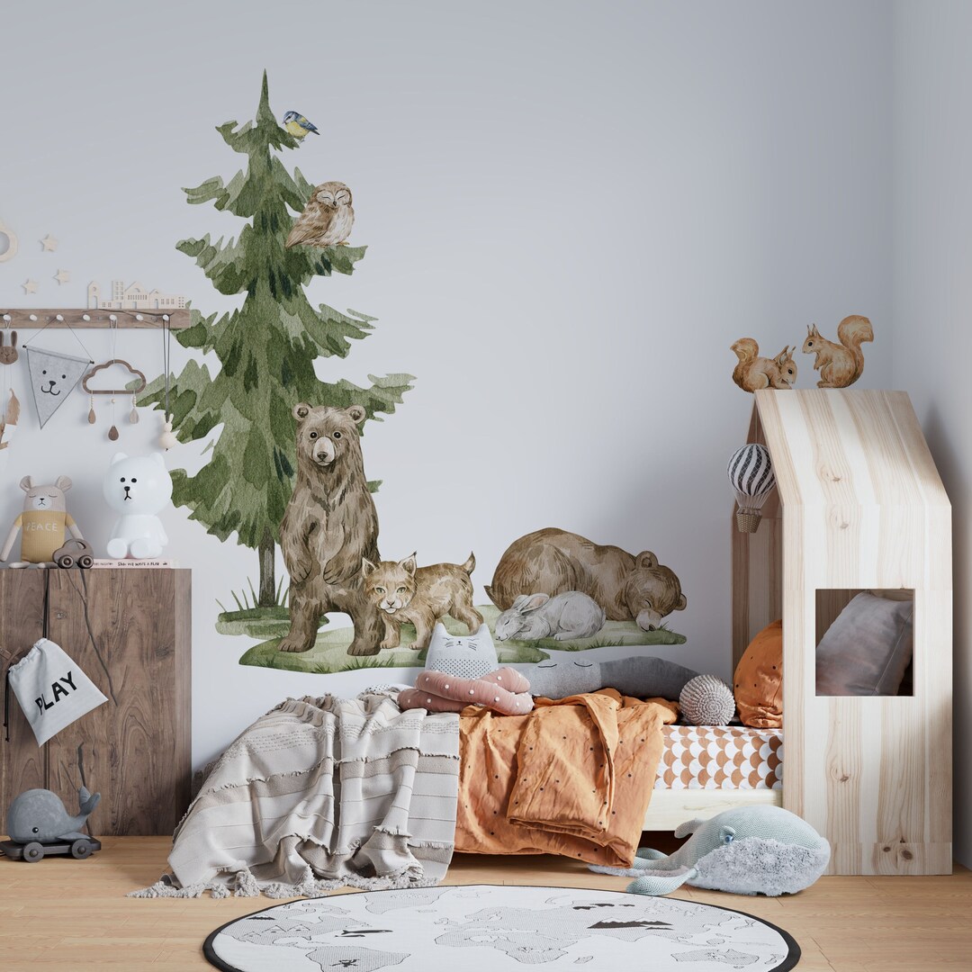 Woodland Animals Wall Decals, Baby Room Wall Decals, Forest Nursery ...