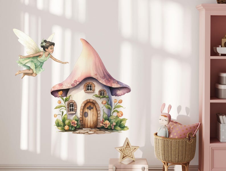 Fairy Wall Decals | Pastel Nursery, Girls Room Decor - Etsy