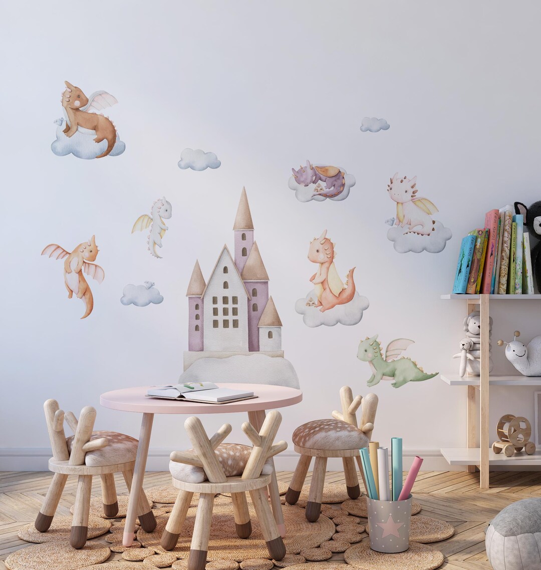 Dragon Nursery Wall Decals | Baby Room Decor - Etsy