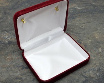 present presentation box Velveteen, Velvet Rosary Box in Dark Red, Rosary Presentation Box. Gift Box, Display Box