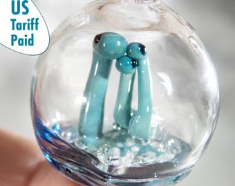 Blown Glass Loch Ness Monster Pendant: Nessie Family Necklace