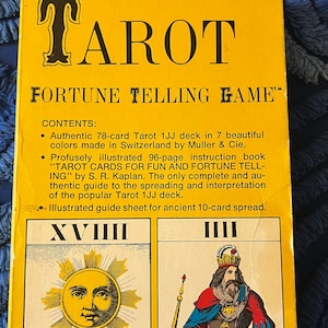Jeu de tarot révélateur de bonne aventure 1970 Edition Deluxe fabriqué en Suisse, XIVe siècle (vers)