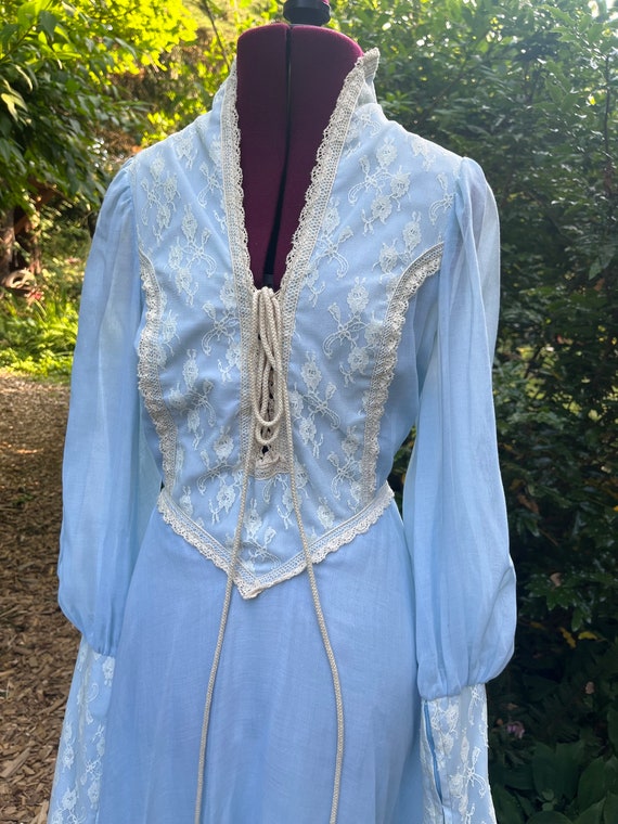 Vintage Gunne Sax Sky Blue Maxi Dress GREAT SHAPE… - image 2