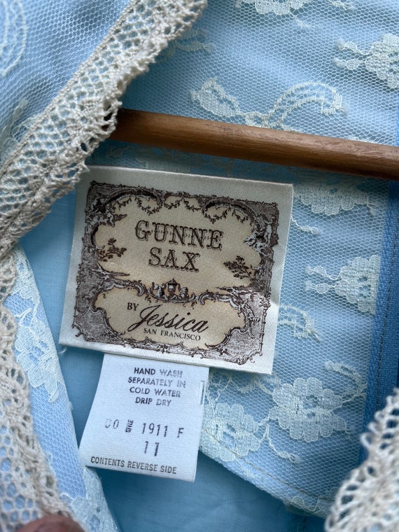 Vintage Gunne Sax Sky Blue Maxi Dress GREAT SHAPE… - image 4