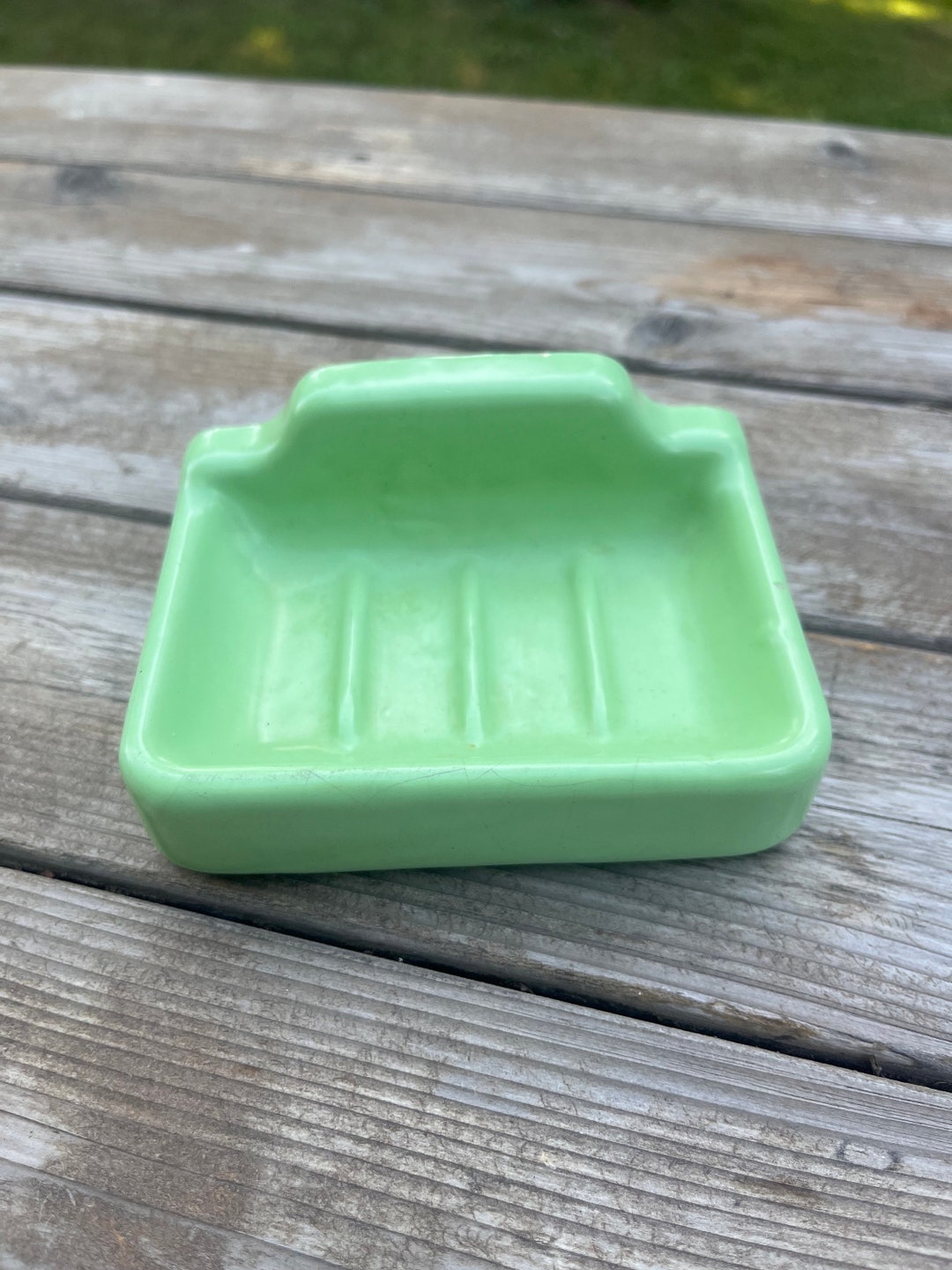 Vintage Porcelain Ceramic Mint Green Bathroom Tile Soap Dish Etsy