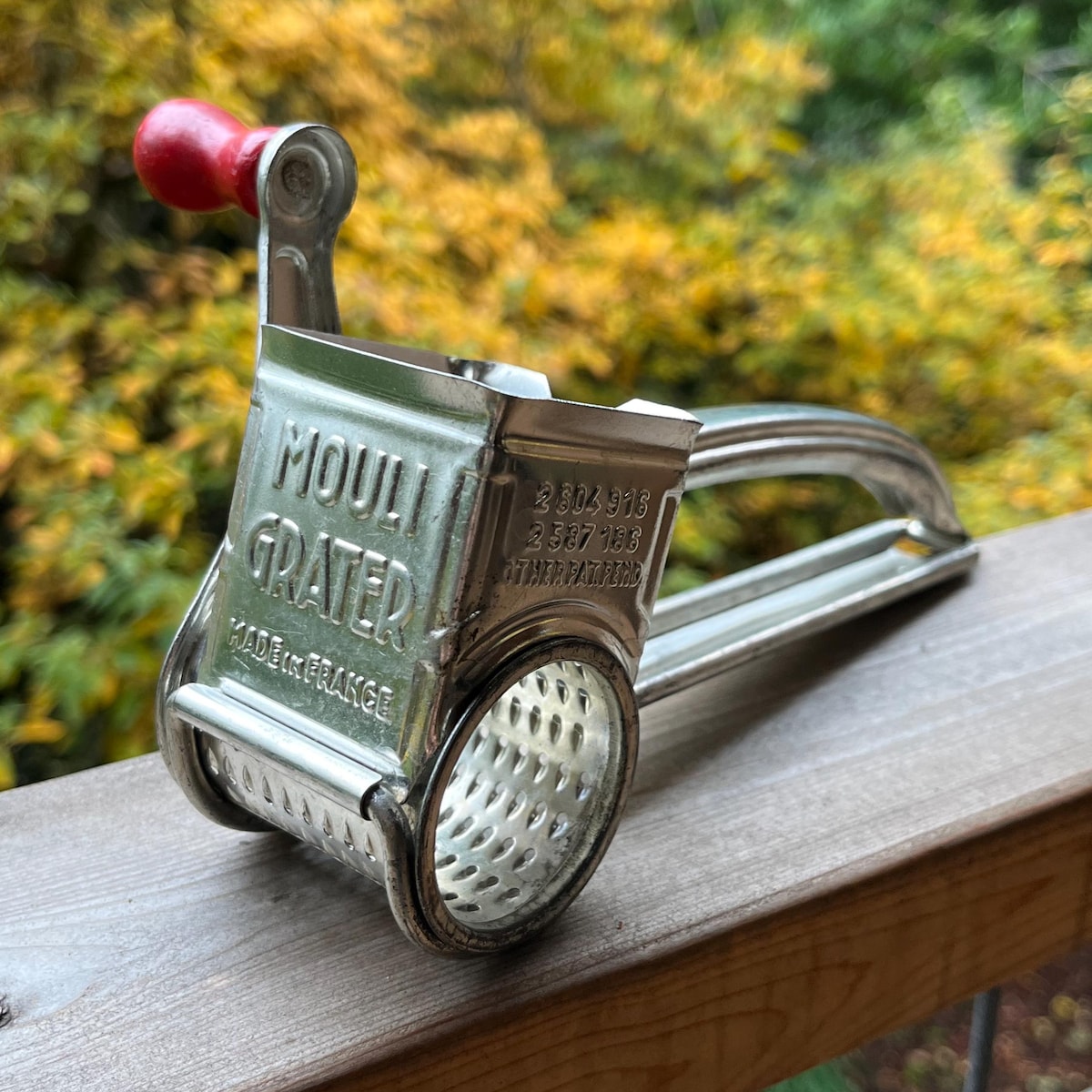 Vintage Mouli Rotary Cheese Grater Made in France With Red Wood Hand Crank - Etsy