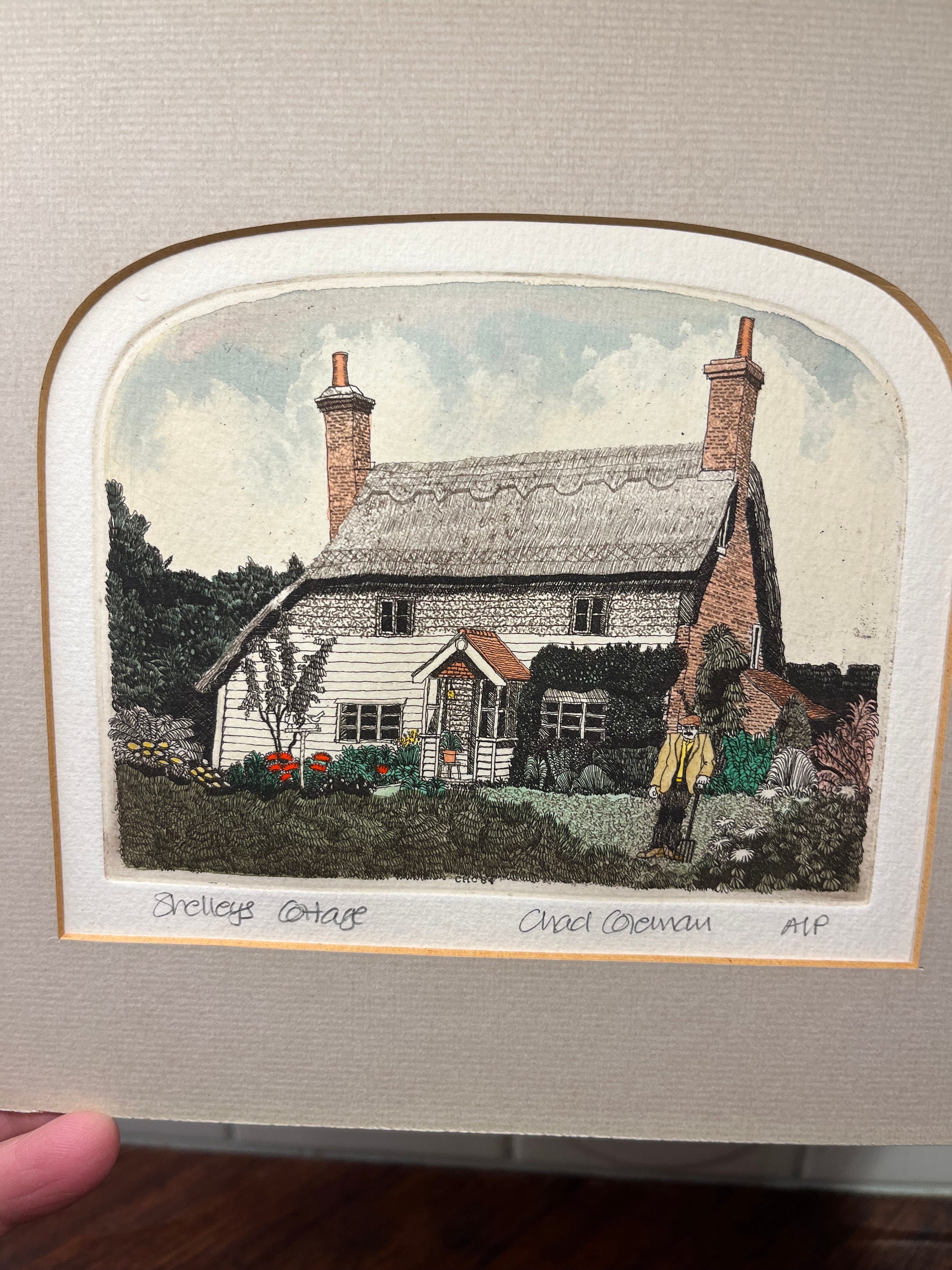 CHAD COLEMAN オリジナルエッチング Vintage Signed Etching Print by Chad Coleman Artist Proof