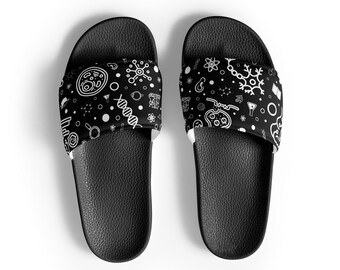 Neuroscience Science Biology Psychology Brain Themed Men’s Slides Slippers Flip Flops