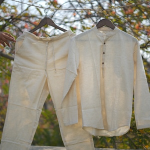 Pure khadi cotton men&#39;s kurta and pajama