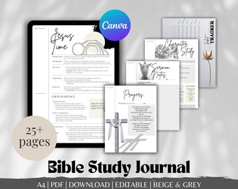Bible Study Journal Downloadable and Editable PLR Template