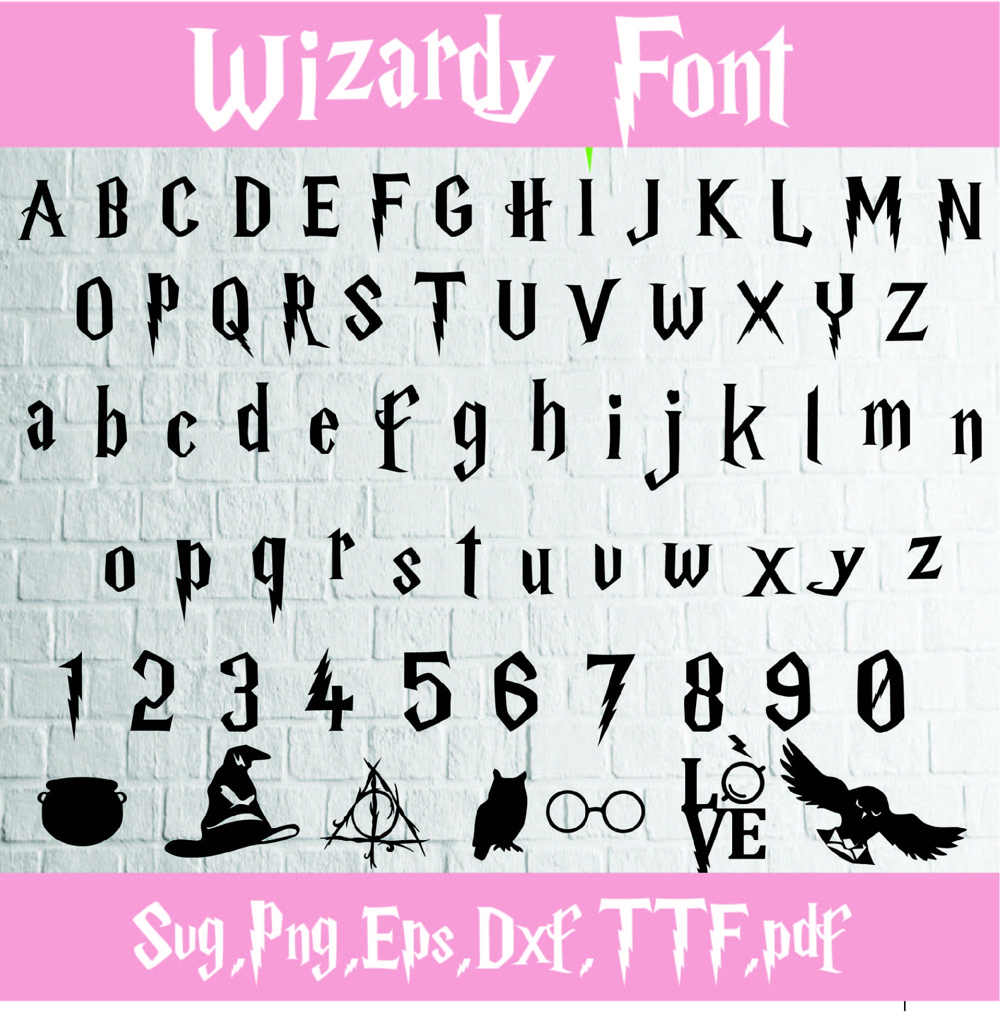 Potter Font SVG, Wizard Font Svg, Halloween Font Svg, Magic Wizard Svg ...
