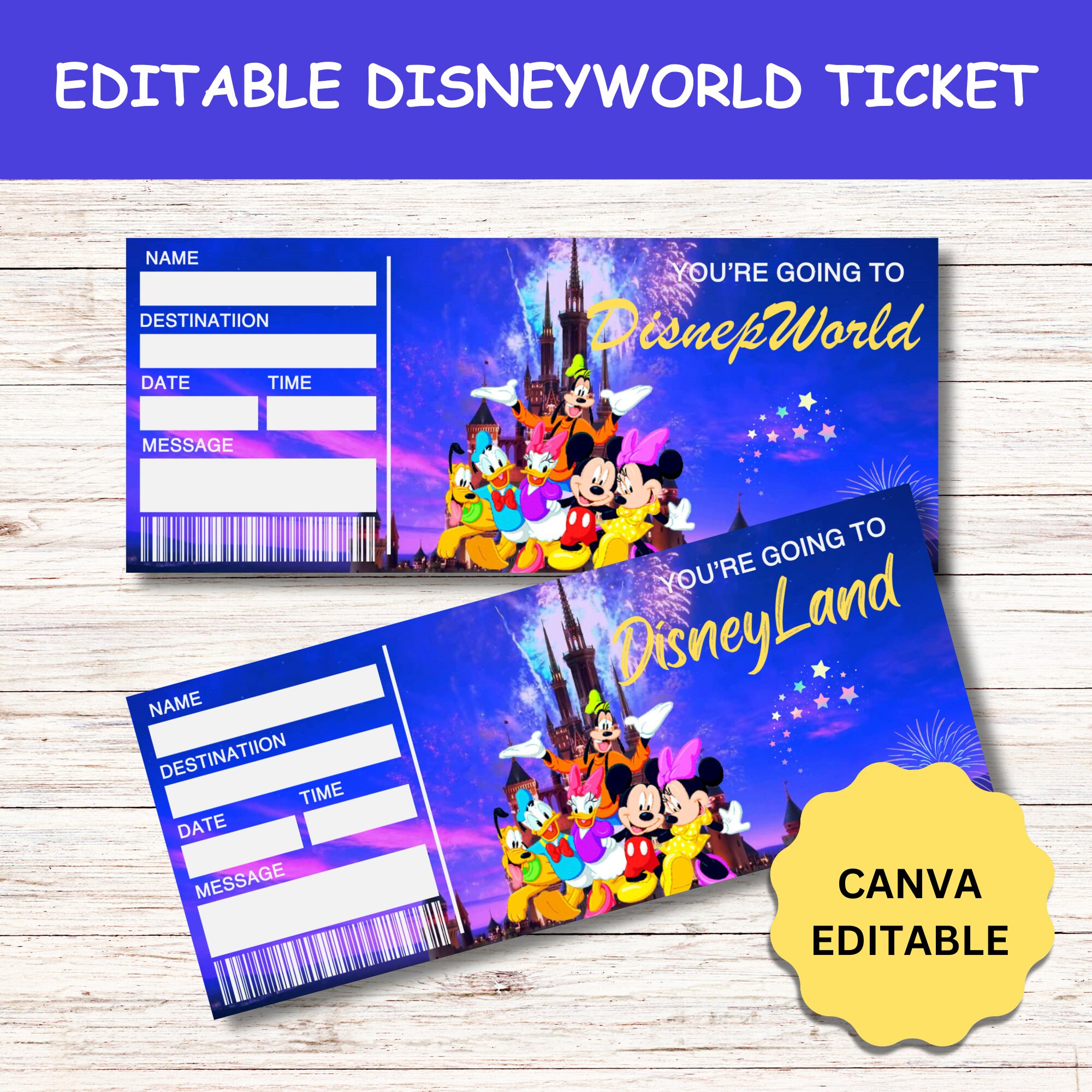 printable-disneyland-surprise-ticket-disneyworld-ticket-surprise-reveal-ticket-gift-theme-park-ticket-canva-editable-ticket-template-etsy for You Re Going To Disneyland Printable Free Printable Disneyland Surprise Ticket, Disneyworld Ticket, Surprise Reveal Ticket Gift, Theme Park Ticket, Canva Editable Ticket Template - Etsy for You Re Going To Disneyland Printable Free