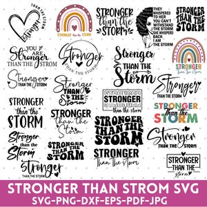 Stärker als der Sturm-Svg Png, Motivations-Svg, Inspirations-Svg, Trendige Hemden-Svg, Positive Zitate